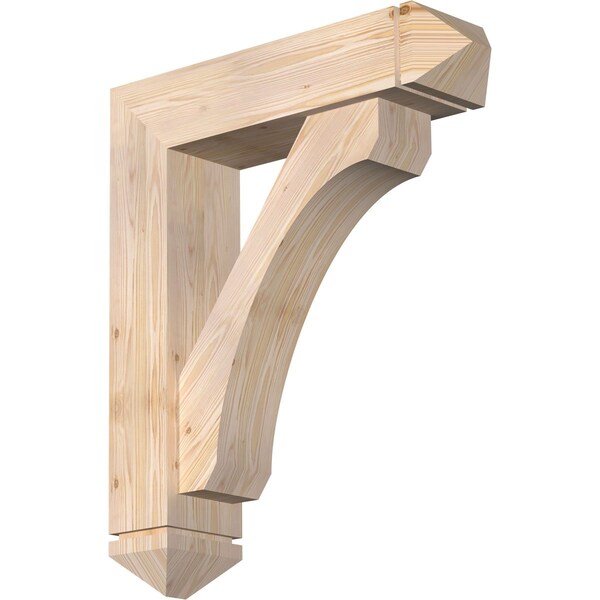 Ekena Millwork Legacy Arts and Crafts Smooth Bracket w/ Offset Brace, Douglas Fir, 7 1/2"W x 30"D x 36"H BKT0806X30X36LEC03SDF - main